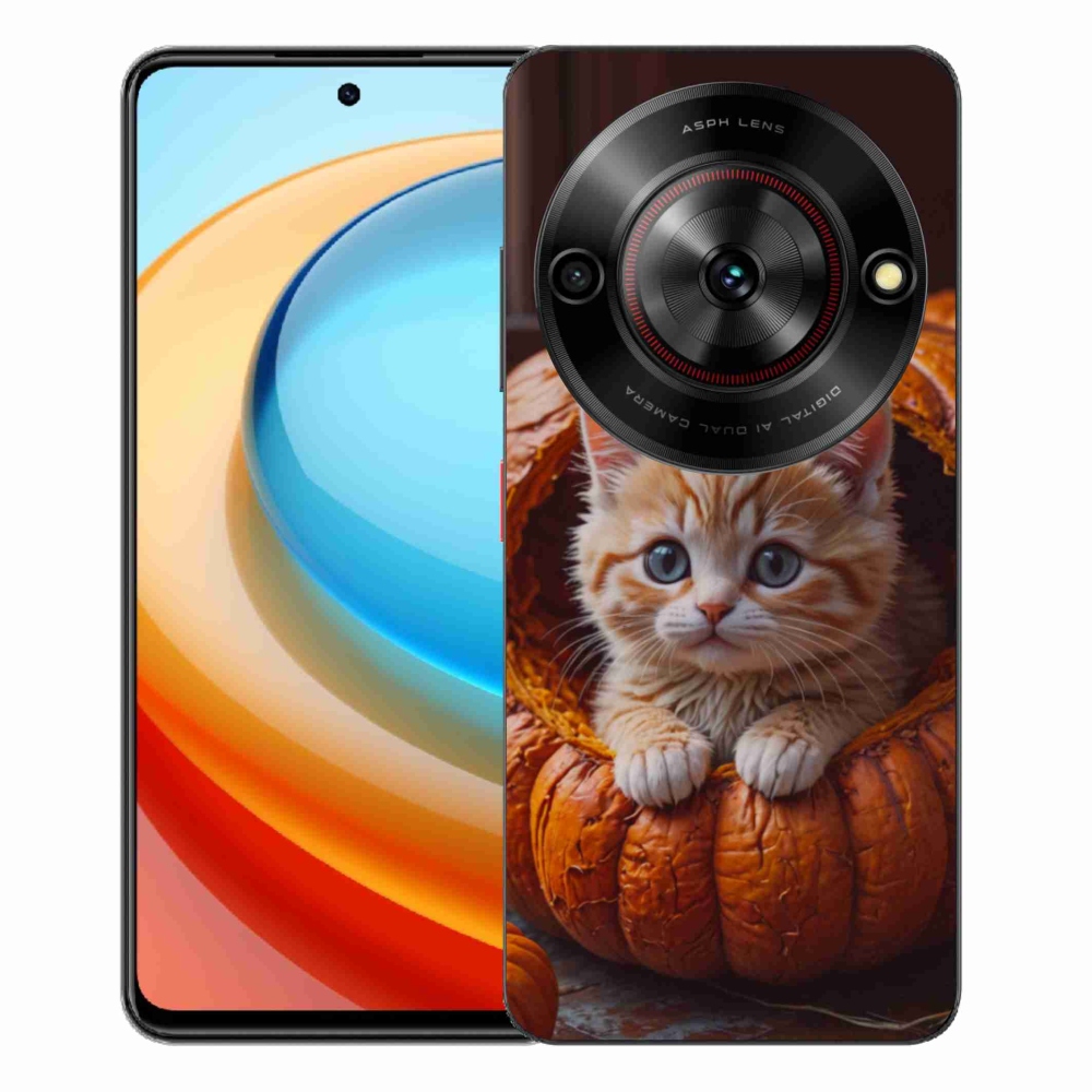 ZTE Blade A75 zselés tok mmCase - cica és tök 2