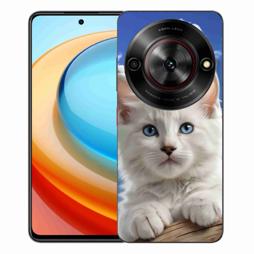 ZTE Blade A75 zselés tok mmCase - cica és felhők