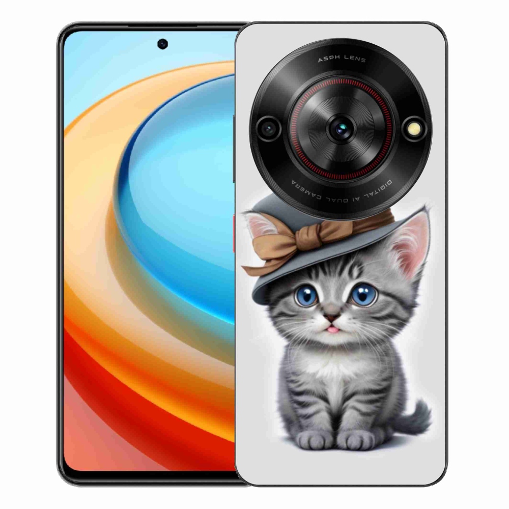 ZTE Blade A75 zselés tok mmCase - cica sapkával