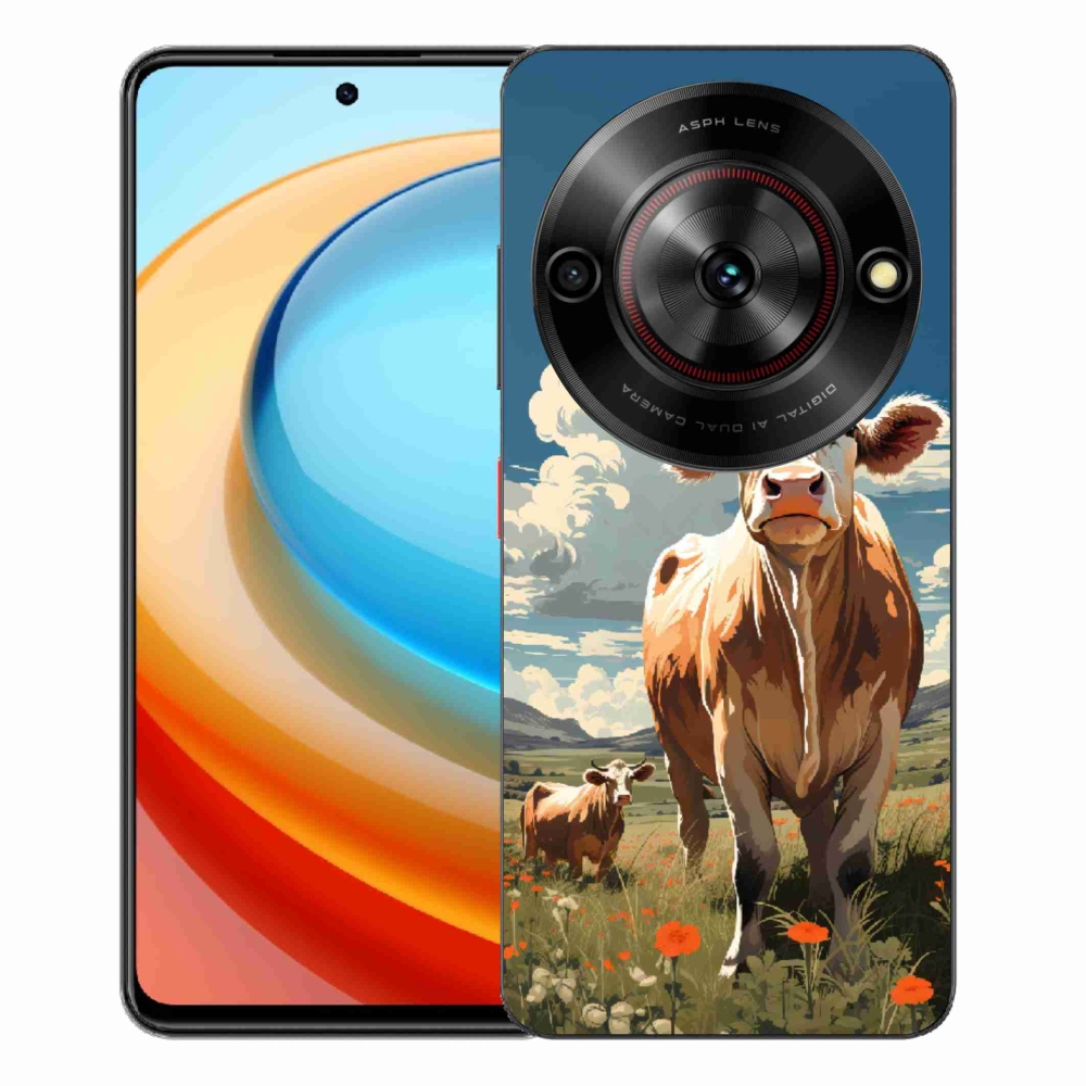 ZTE Blade A75 zselés tok mmCase - tehenek a réten