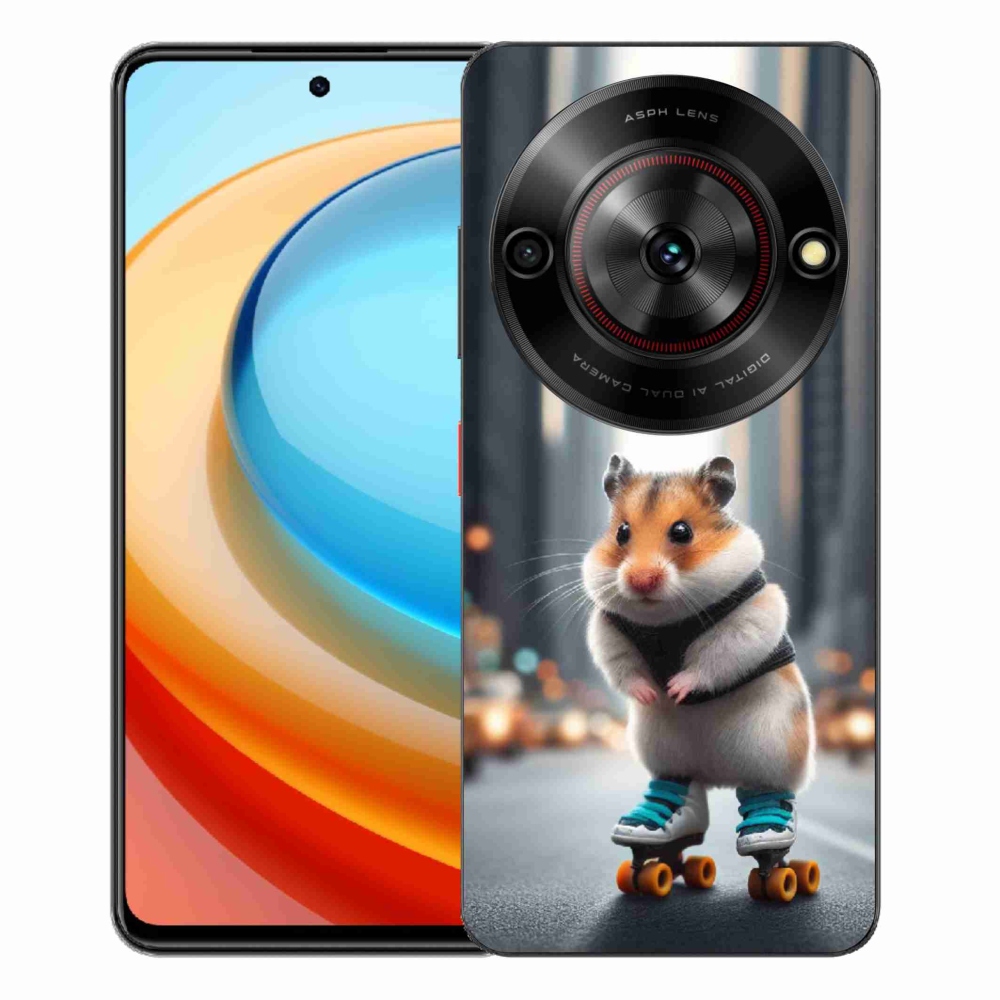 ZTE Blade A75 zselés borítás mmCase - hörcsög a korcsolyán