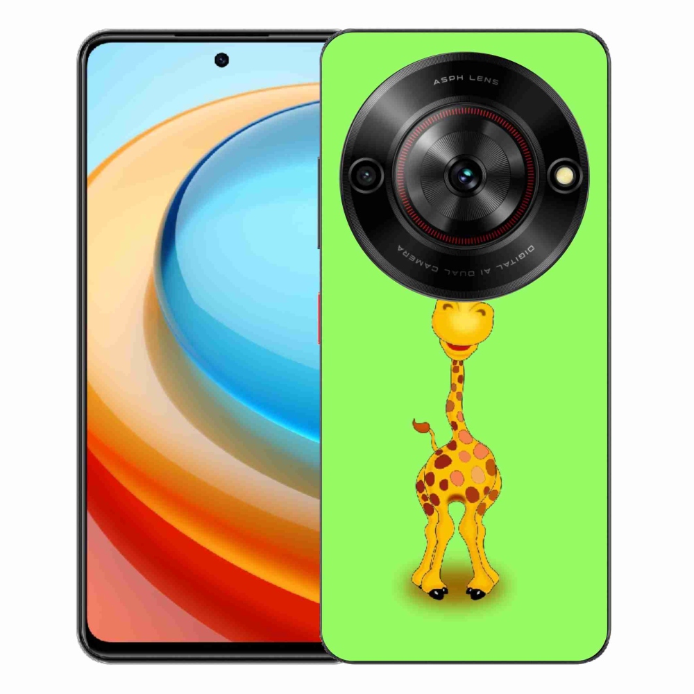 ZTE Blade A75 zselés tok mmCase - rajzfilm zsiráfhoz