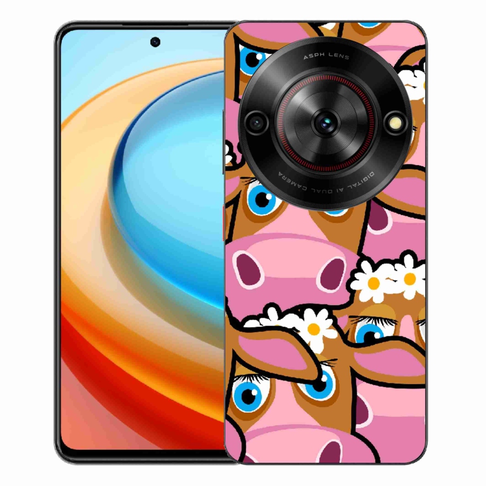 ZTE Blade A75 zselés tok mmCase - karikatúrás tehenekhez