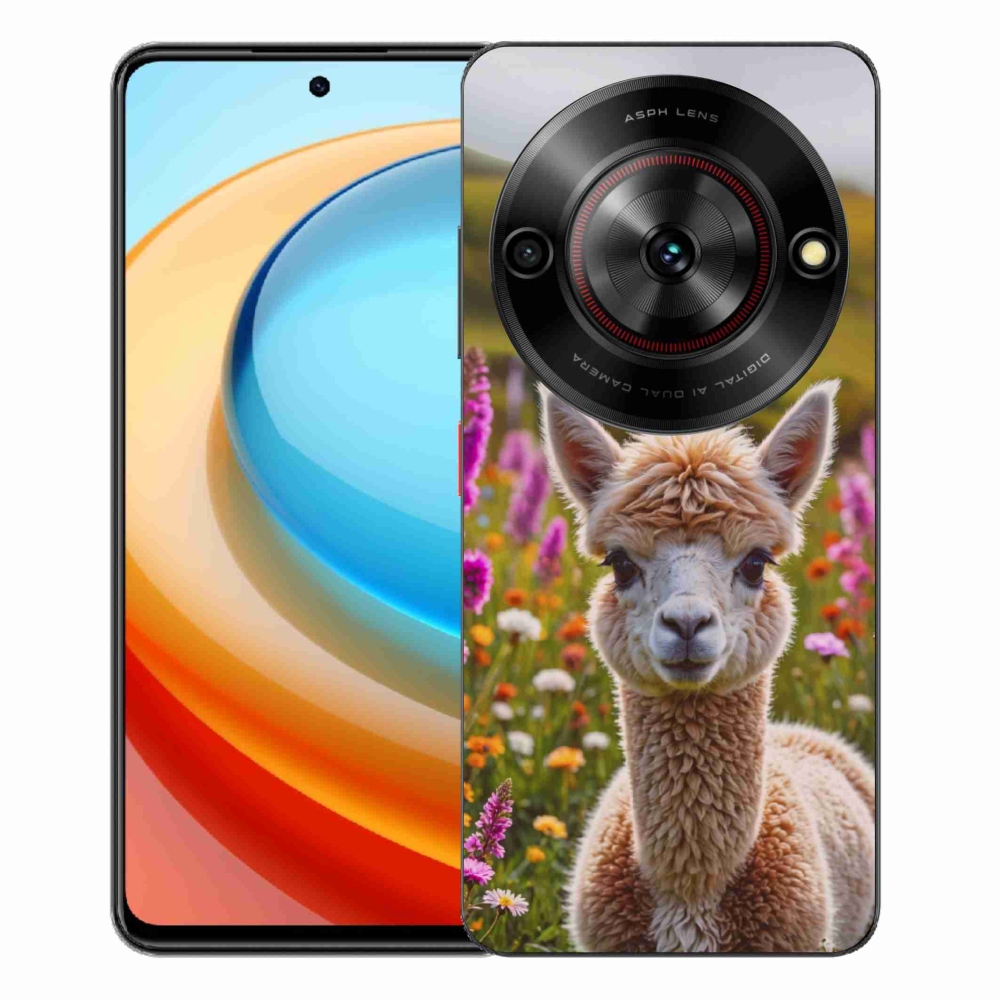 ZTE Blade A75 zselés tok mmCase - láma a réten