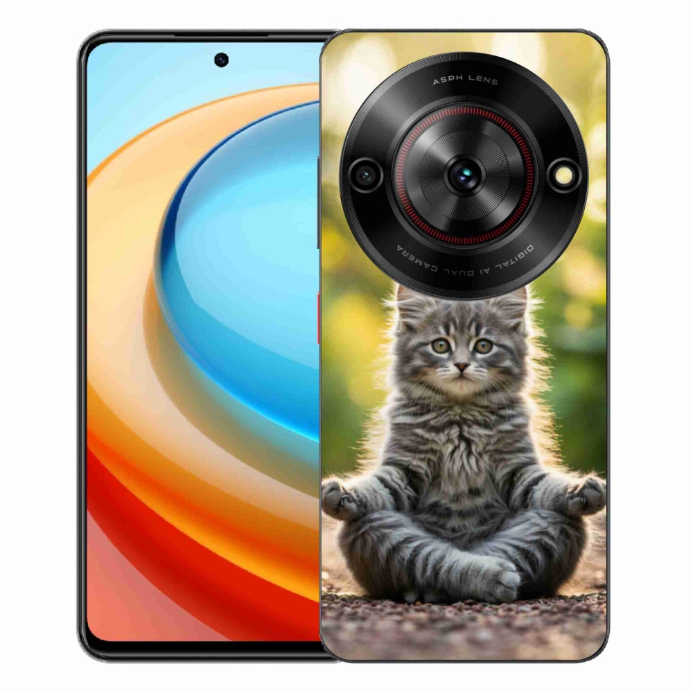 ZTE Blade A75 zselés tok mmCase - meditáló cica