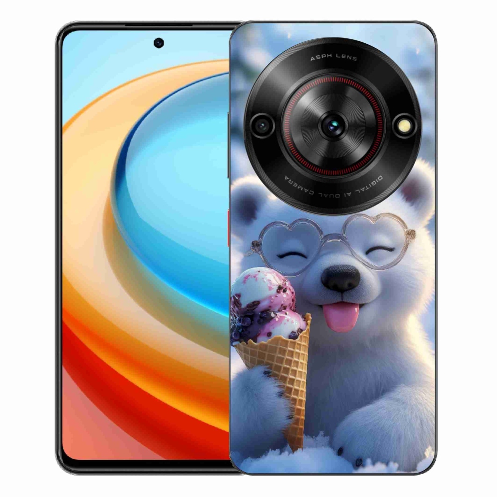 ZTE Blade A75 zselés borító mmCase - mackó fagylalttal
