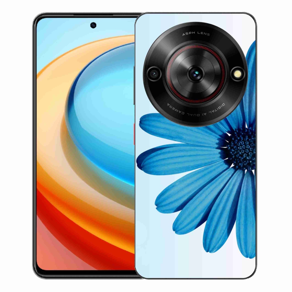 ZTE Blade A75 zselés tok mmCase - kék margaréta