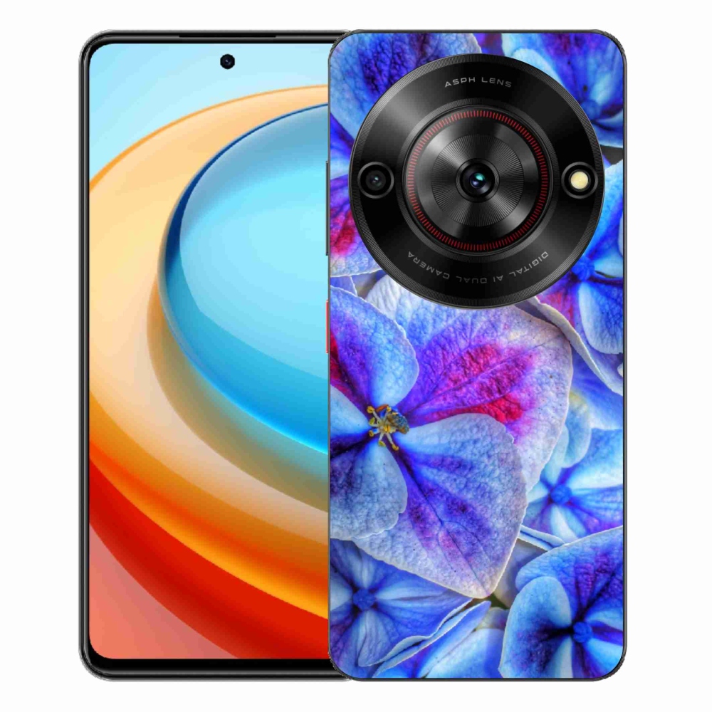 ZTE Blade A75 zselés tok mmCase - kék virág 1