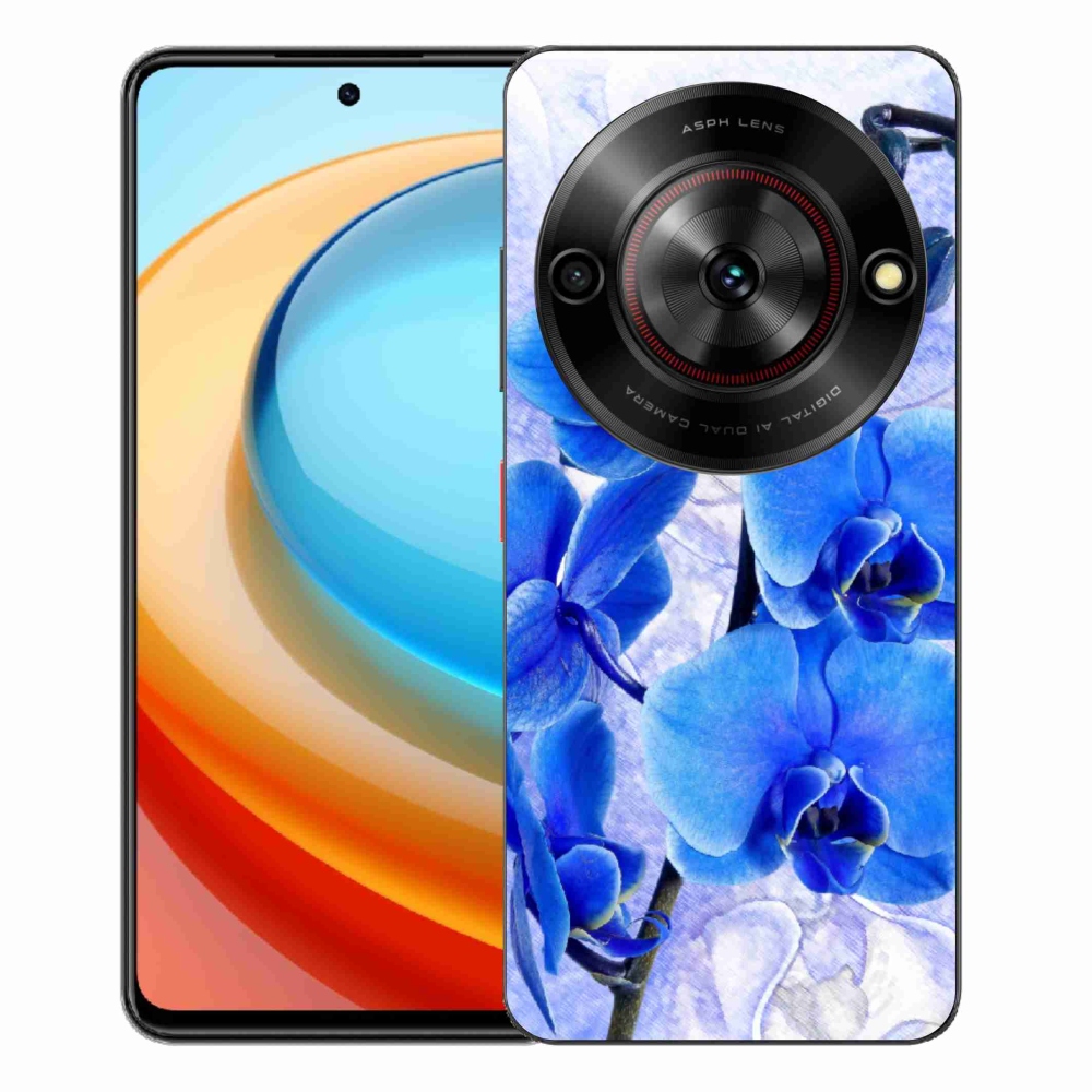 ZTE Blade A75 zselés tok mmCase - kék virágok