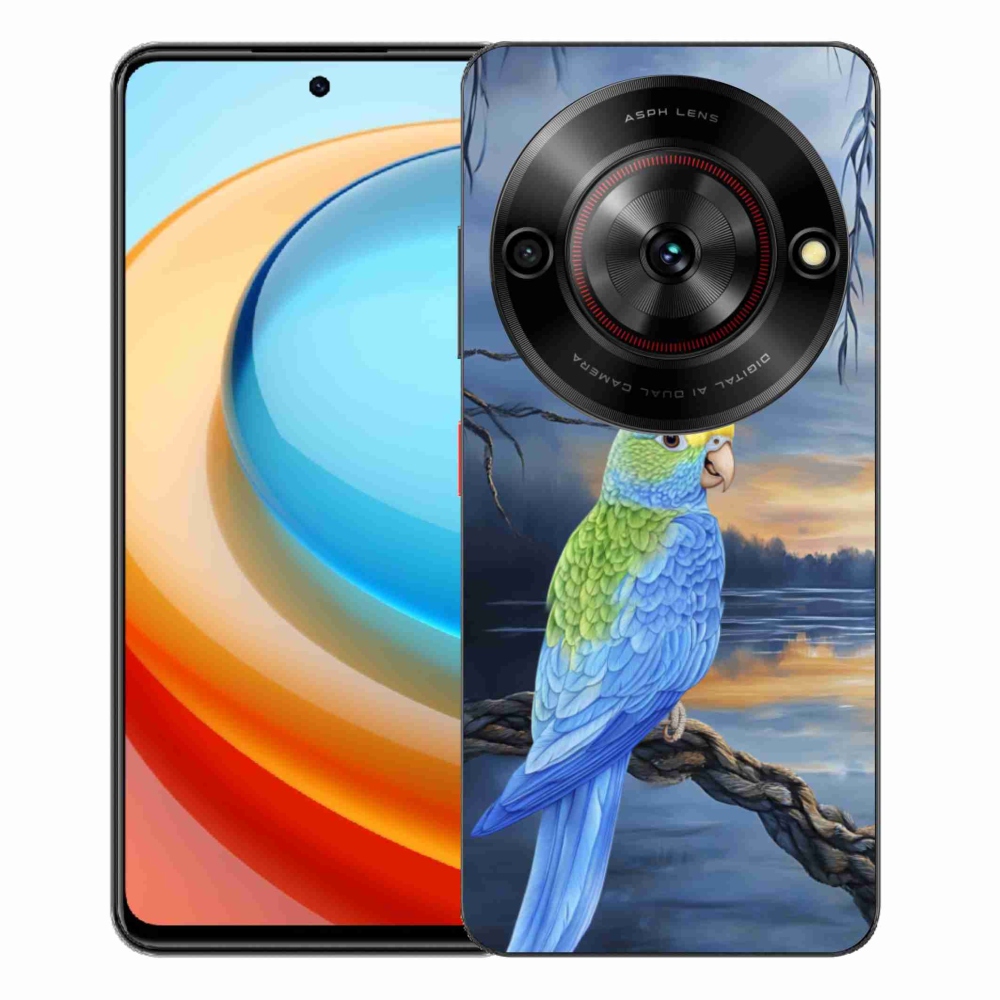 ZTE Blade A75 zselés tok mmCase - kék papagáj