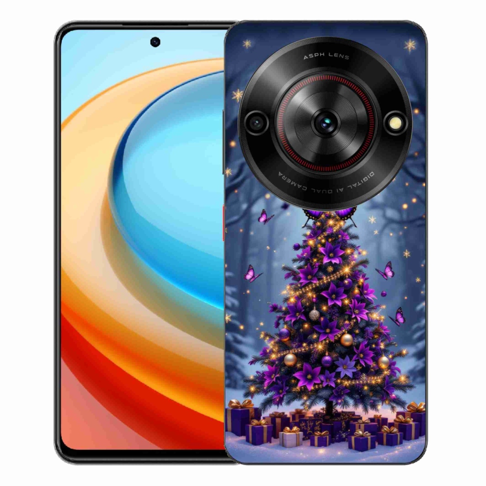 ZTE Blade A75 zselés tok mmCase - pillangó karácsonyfa