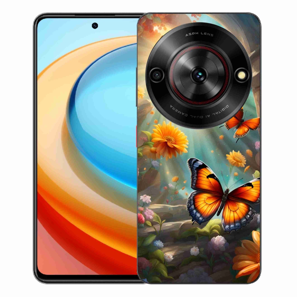 ZTE Blade A75 zselés tok mmCase - pillangókert 2