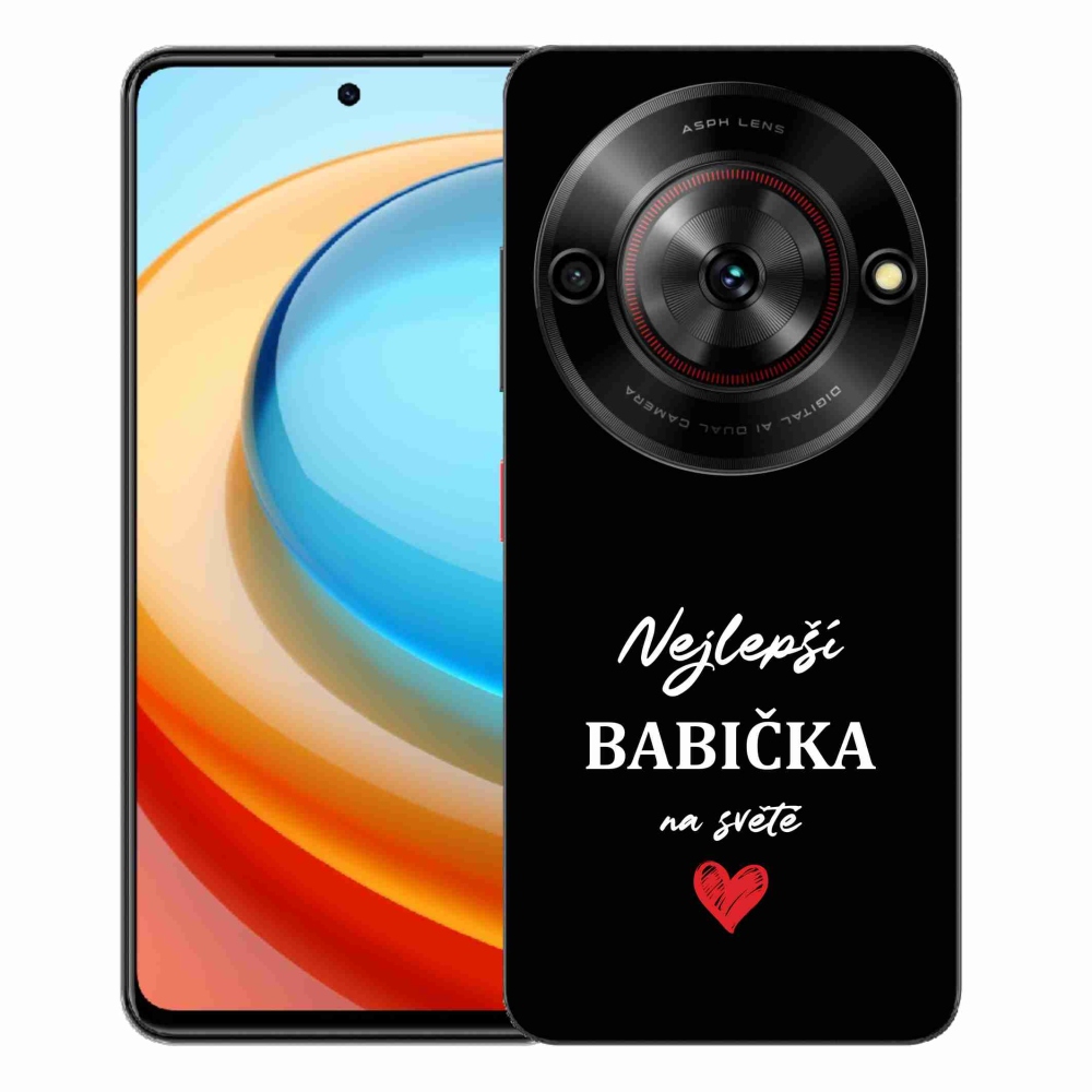 ZTE Blade A75 zselés borító mmCase - a legjobb nagymama 1 fekete háttérrel