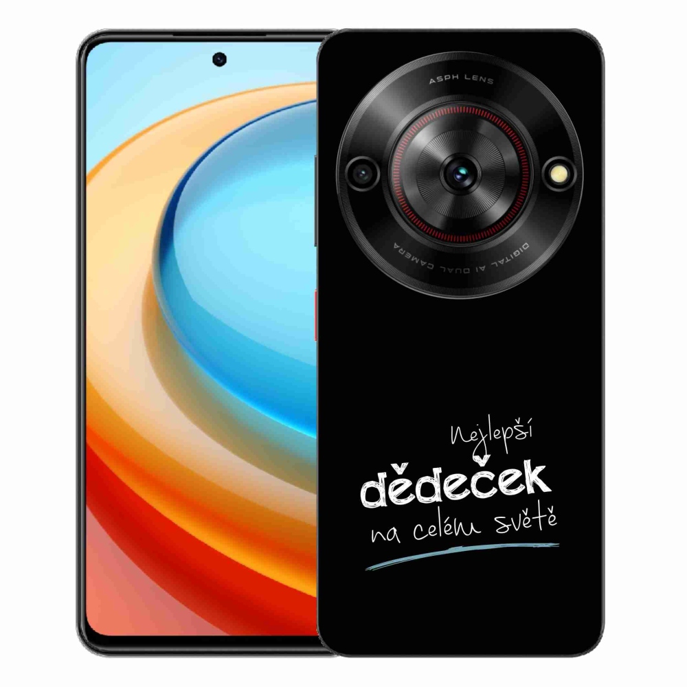 ZTE Blade A75 zselés borító mmCase - a legjobb nagypapa 3 fekete háttérrel