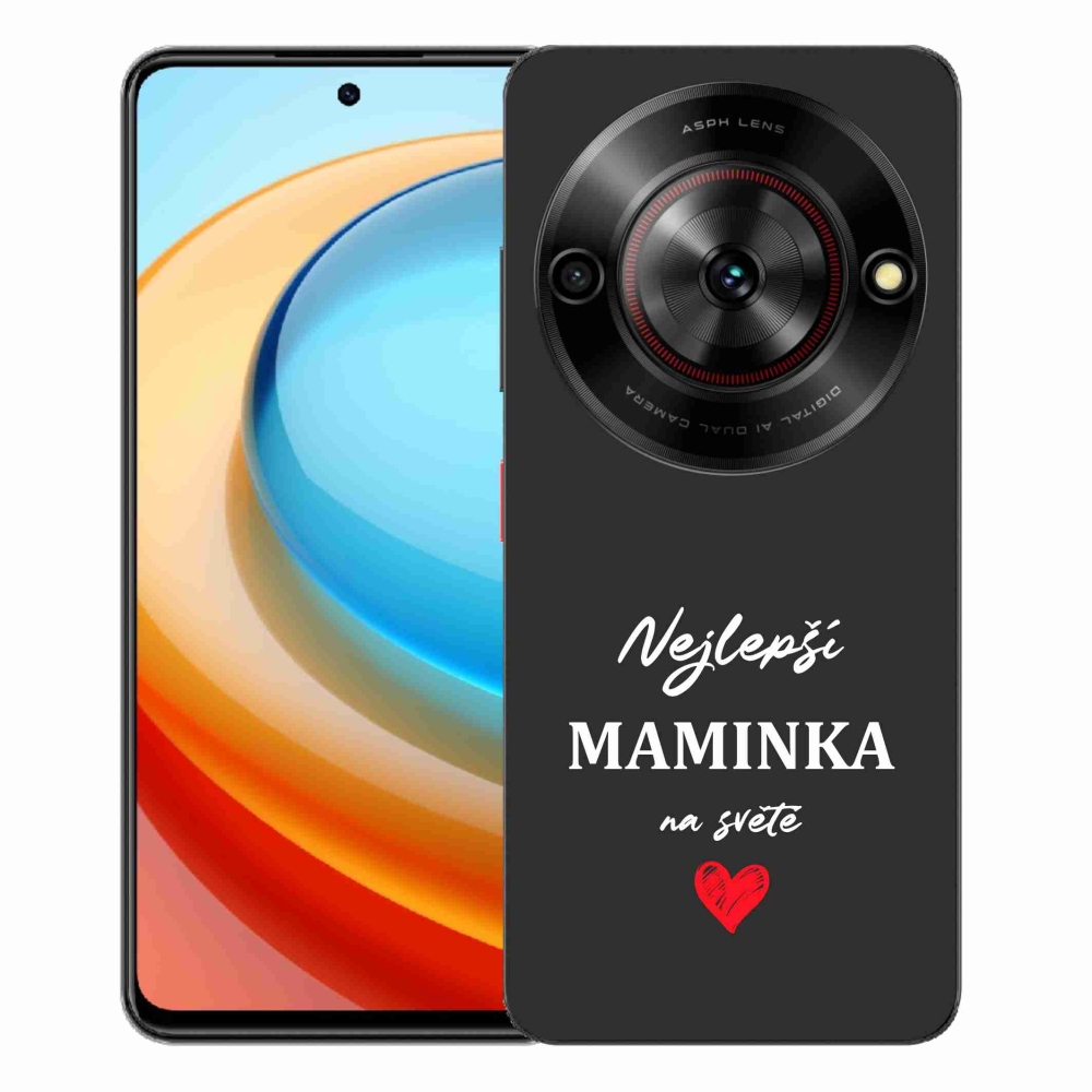 ZTE Blade A75 zselés borítás mmCase - legjobb anya 1 fekete háttér