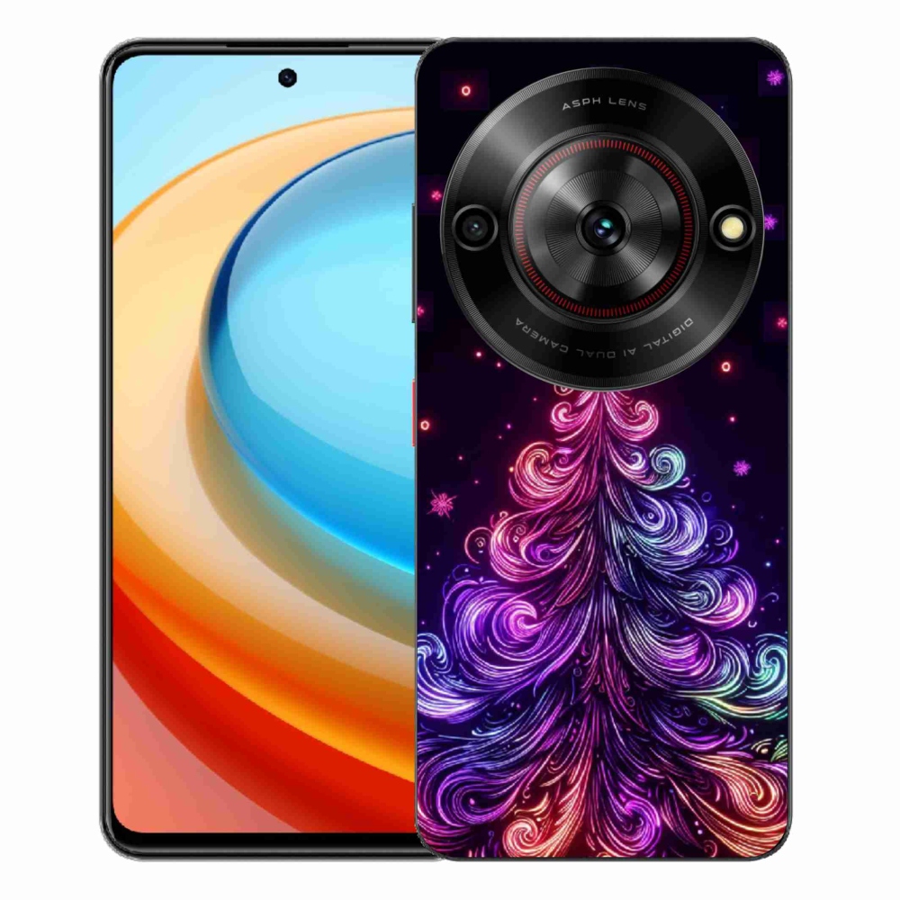 ZTE Blade A75 zselés tok mmCase - neon karácsonyfa 1