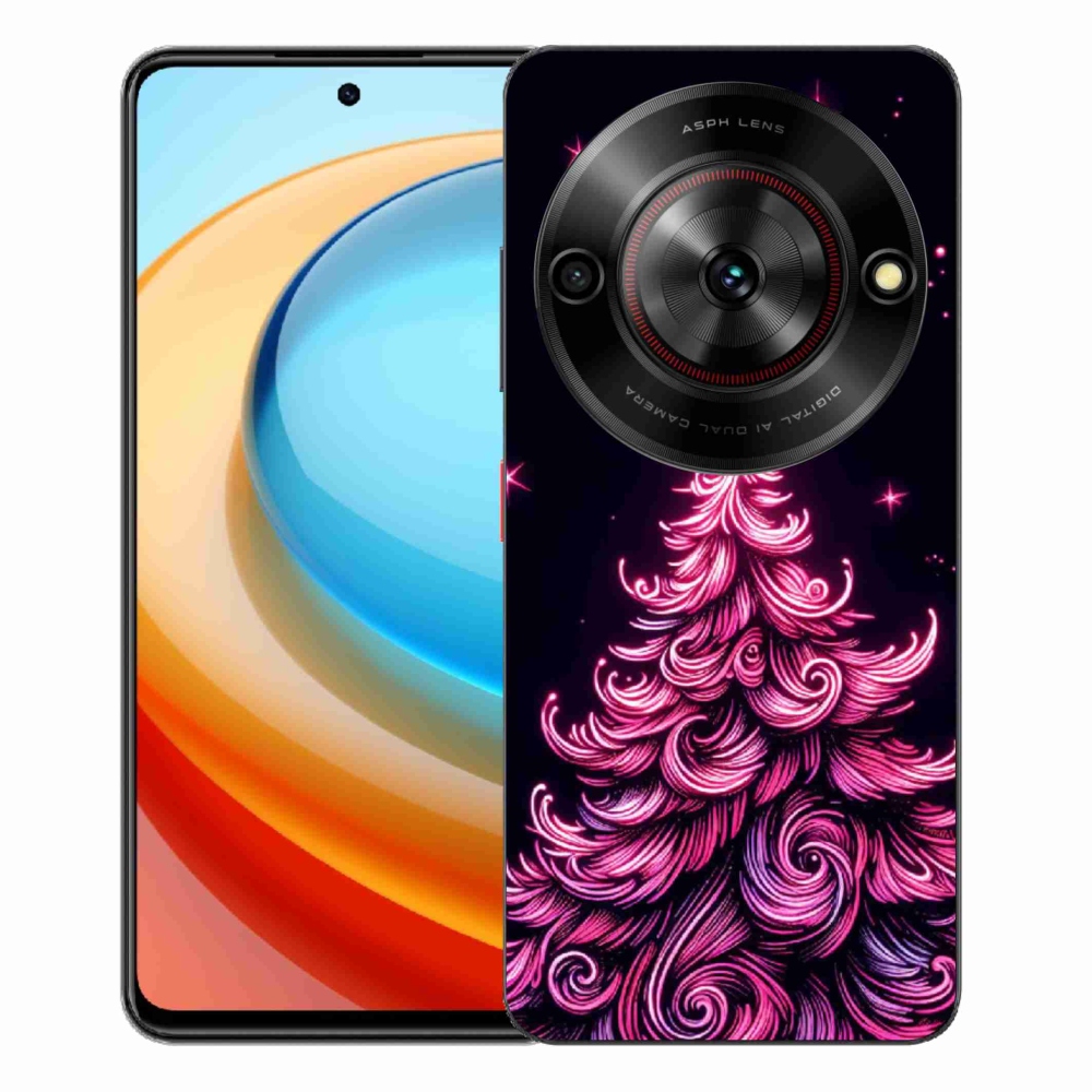 ZTE Blade A75 zselés tok mmCase - neon karácsonyfa 2