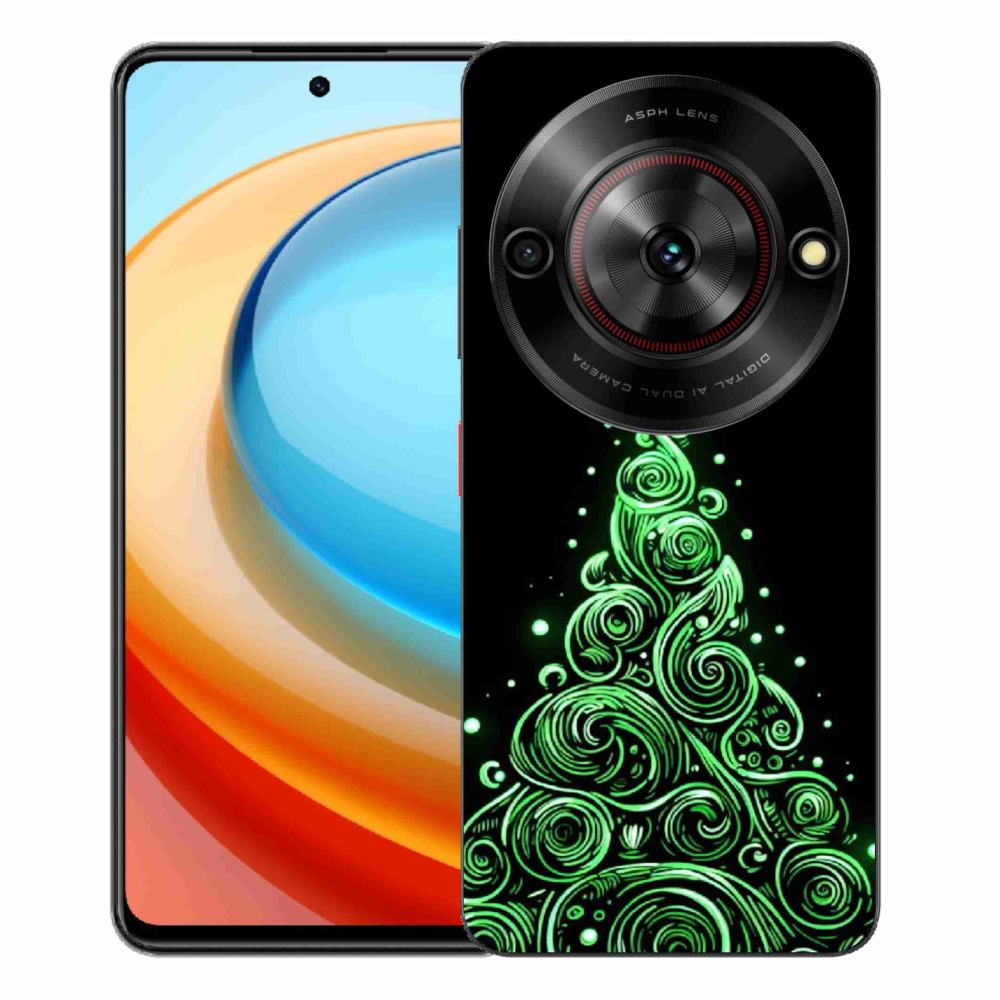 ZTE Blade A75 zselés tok mmCase - neon karácsonyfa 3