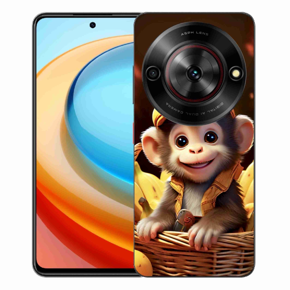 ZTE Blade A75 zselés tok mmCase - majom a kosárban