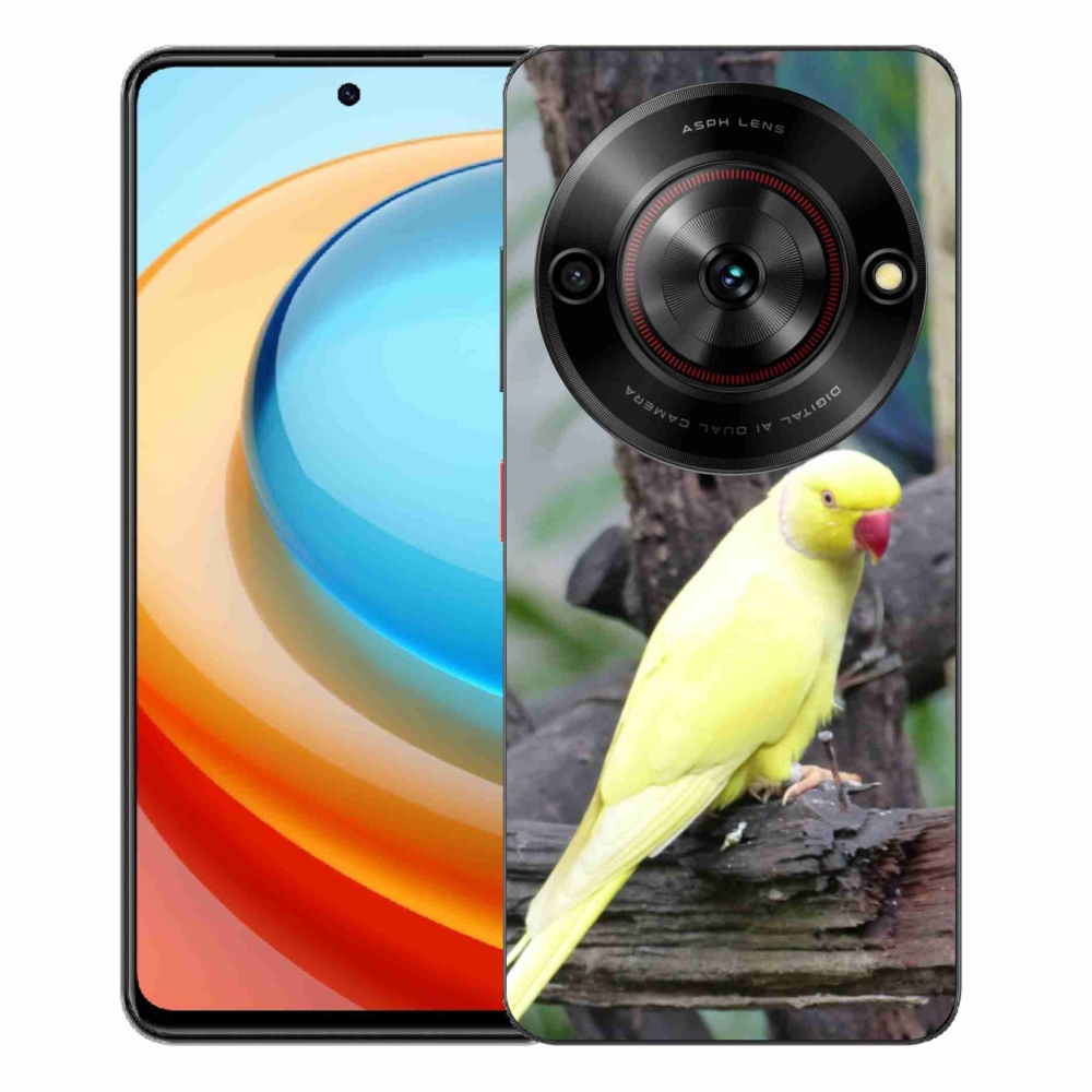ZTE Blade A75 zselés tok mmCase - papagáj alexander sárga