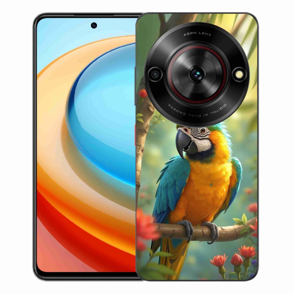 ZTE Blade A75 zselés tok mmCase - papagáj ara kék és sárga