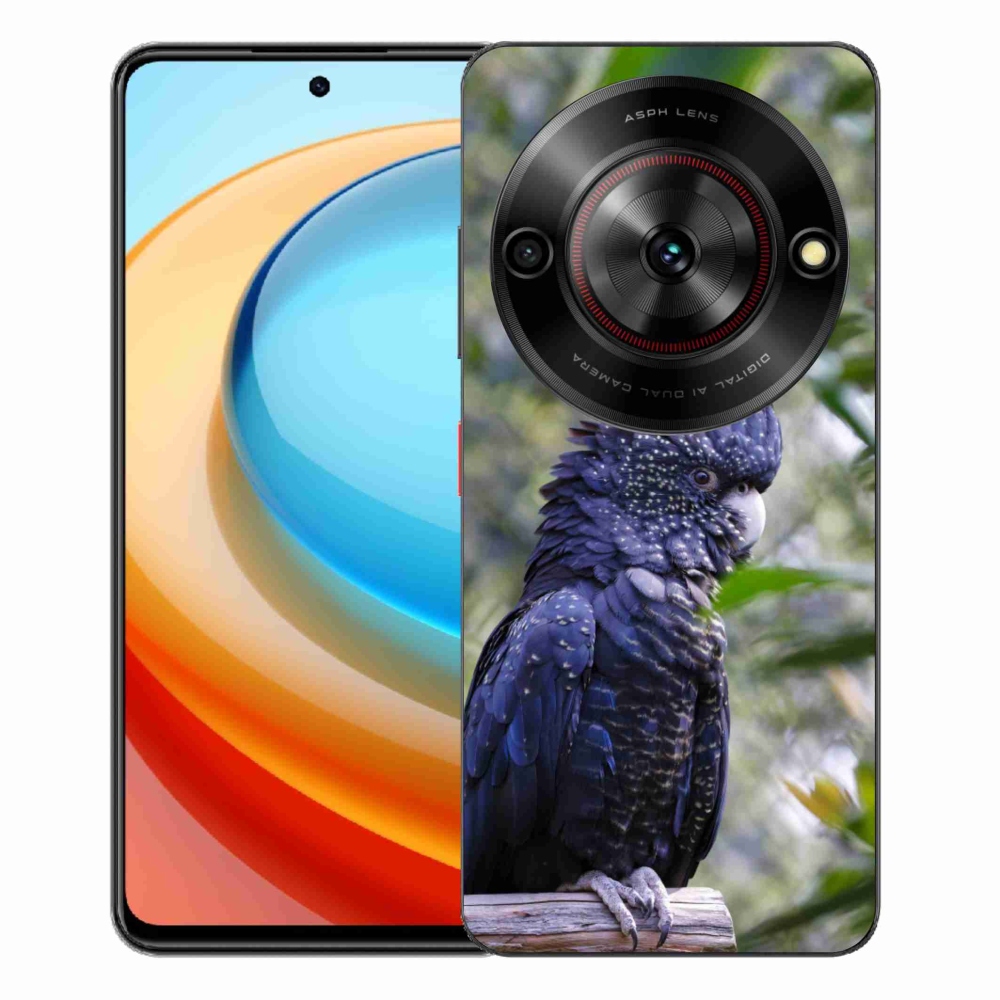 ZTE Blade A75 zselés tok mmCase - papagáj kakadu fekete