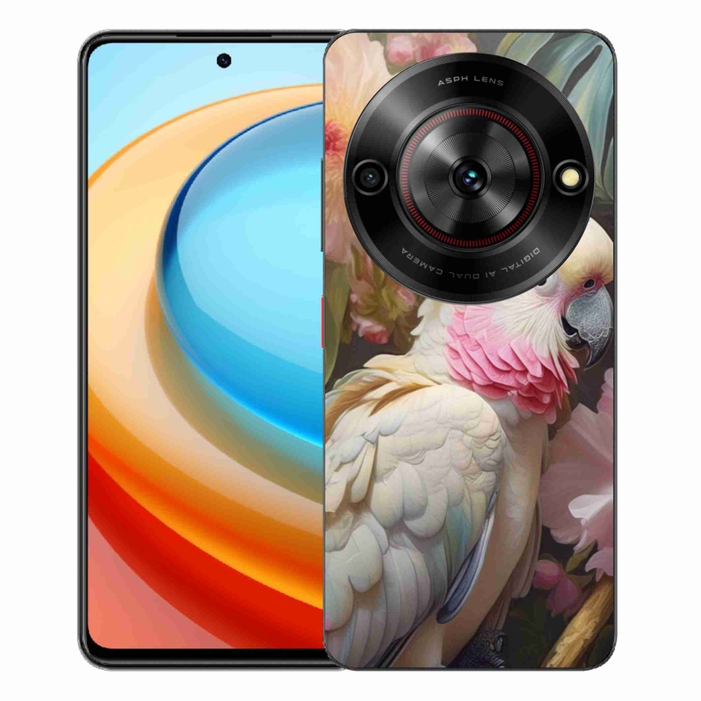 ZTE Blade A75 zselés tok mmCase - papagáj kakadu rózsaszín 2