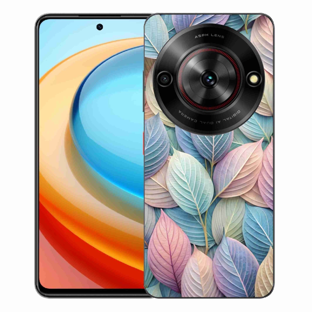 ZTE Blade A75 zselés tok mmCase - pasztell színű levelek