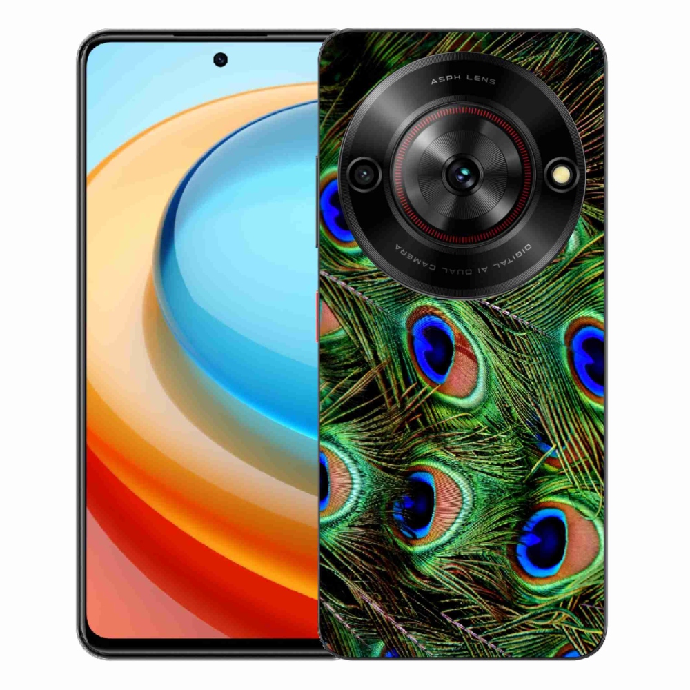 ZTE Blade A75 zselés tok mmCase - pávatoll