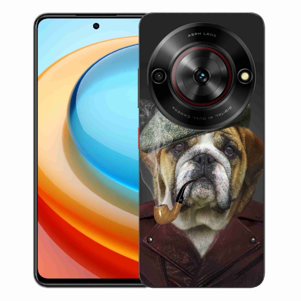 ZTE Blade A75 zselés tok mmCase - kutya csővel