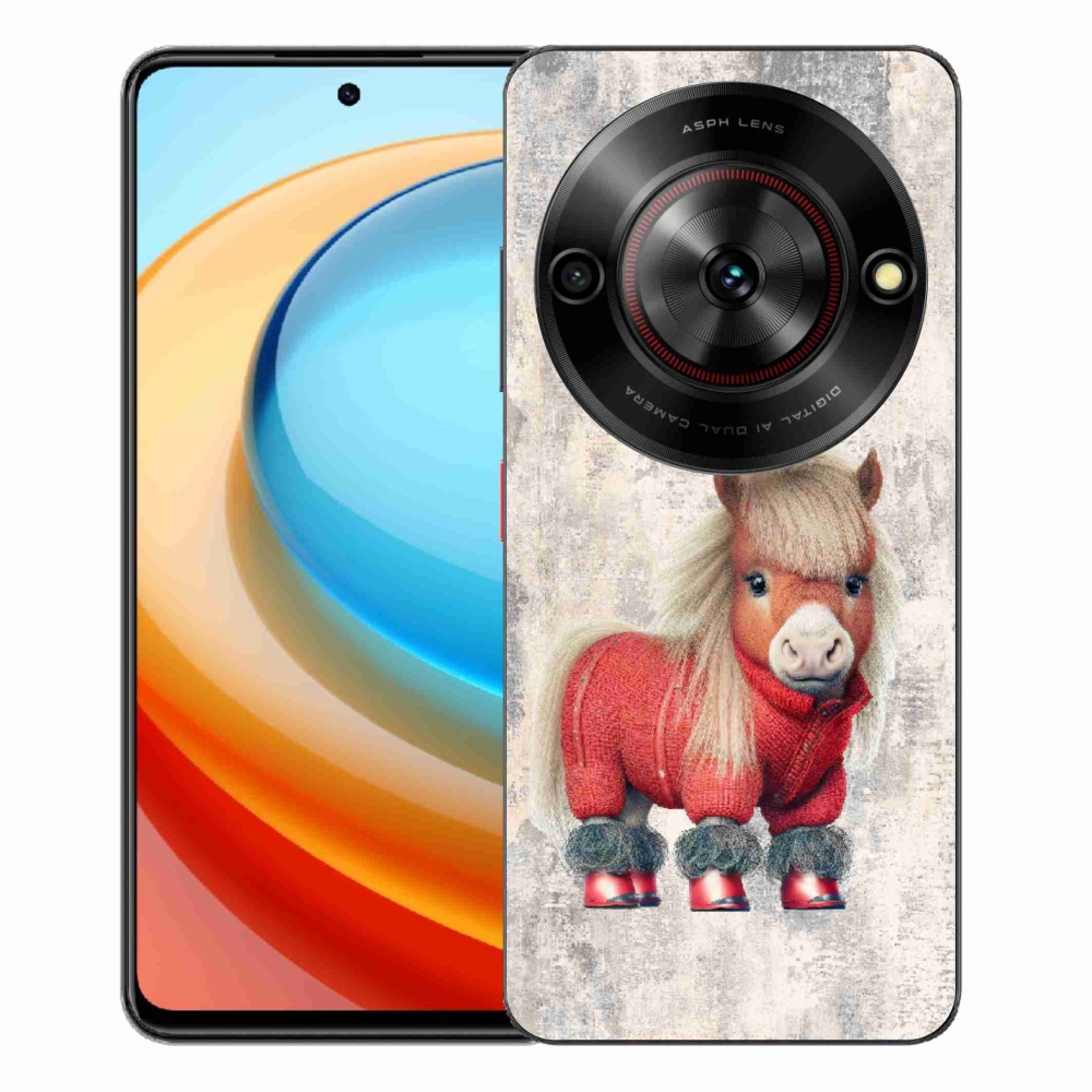 ZTE Blade A75 zselés tok mmCase - póni pulóverben