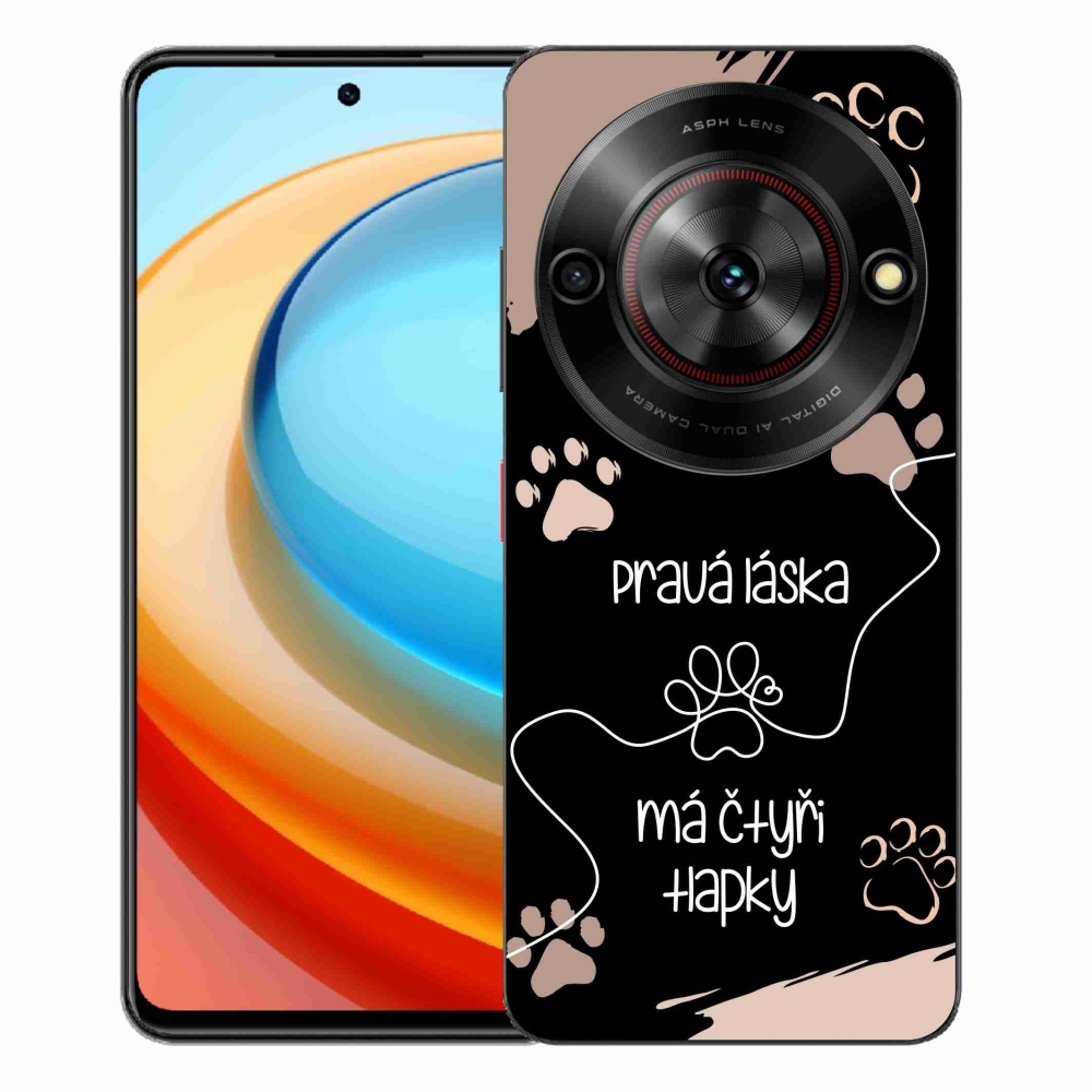 ZTE Blade A75 zselés tok mmCase - kutya motívum 1 fekete háttér