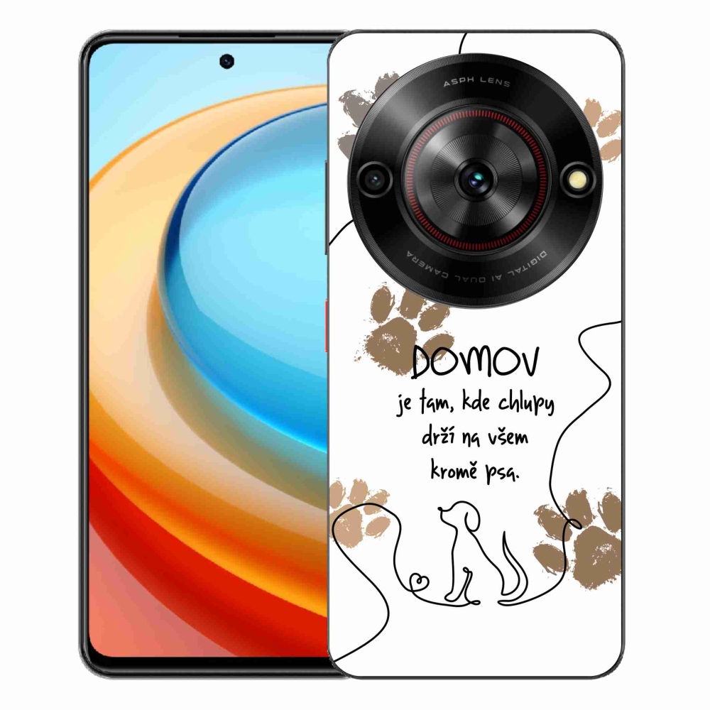 ZTE Blade A75 zselés tok mmCase - kutya motívum fehér háttérrel
