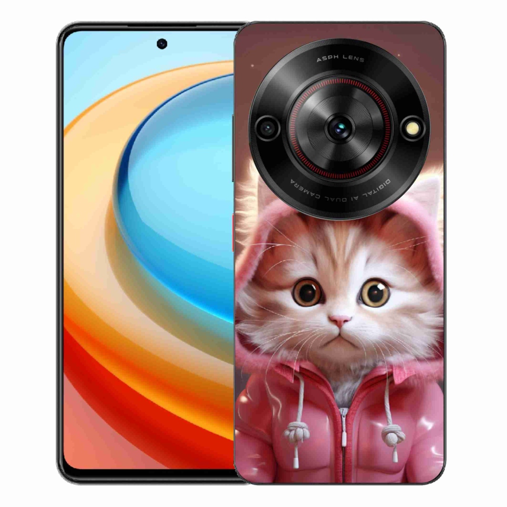 ZTE Blade A75 zselés borító mmCase - aranyos cica 3