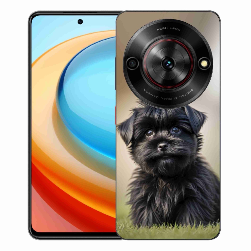 ZTE Blade A75 zselés tok mmCase - aranyos fekete kutya