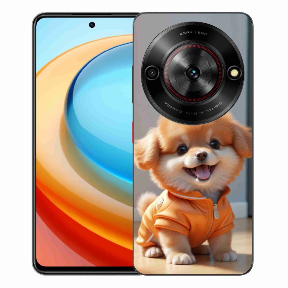 ZTE Blade A75 zselés tok mmCase - aranyos pomerániai pulóverben