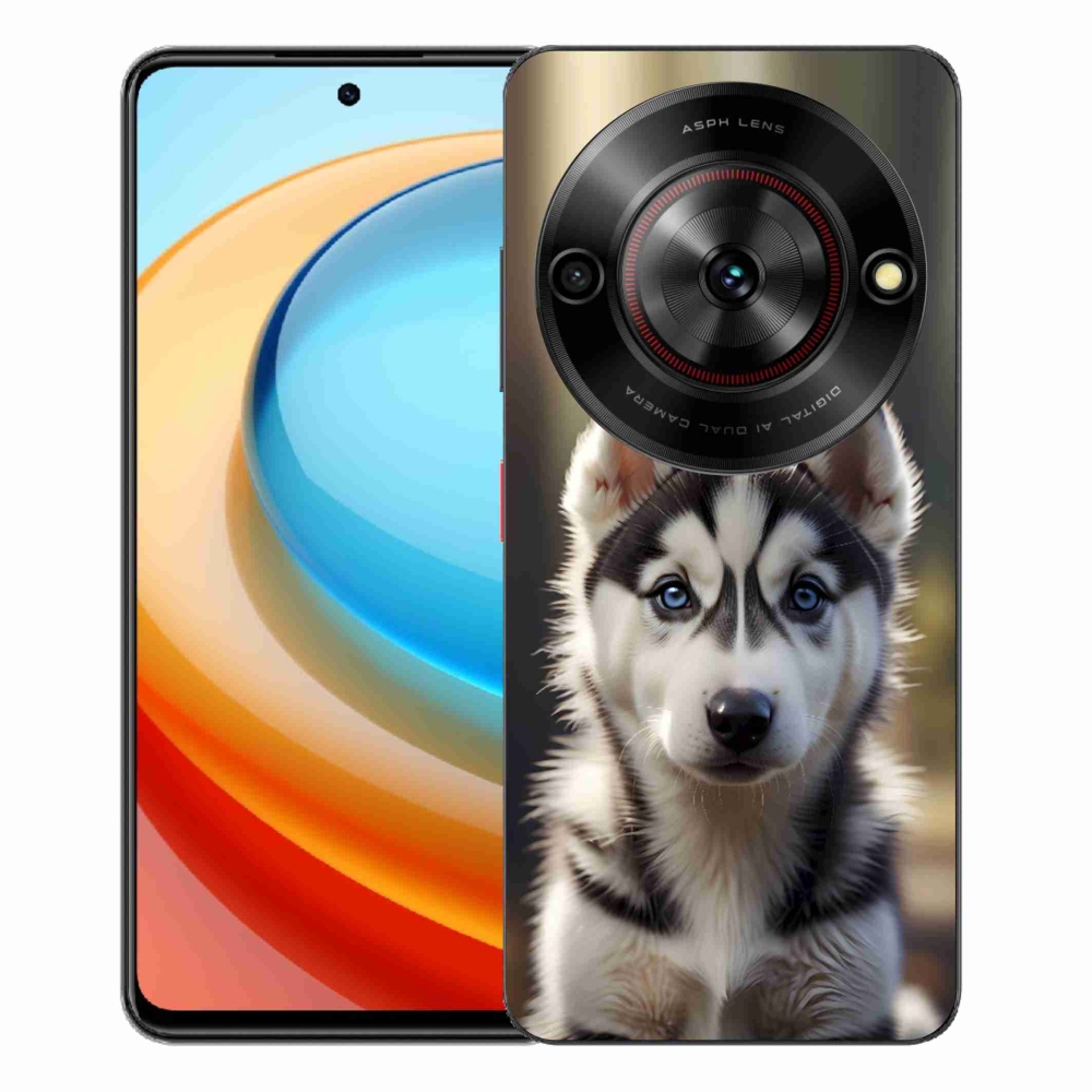 ZTE Blade A75 zselés tok mmCase - aranyos szibériai husky