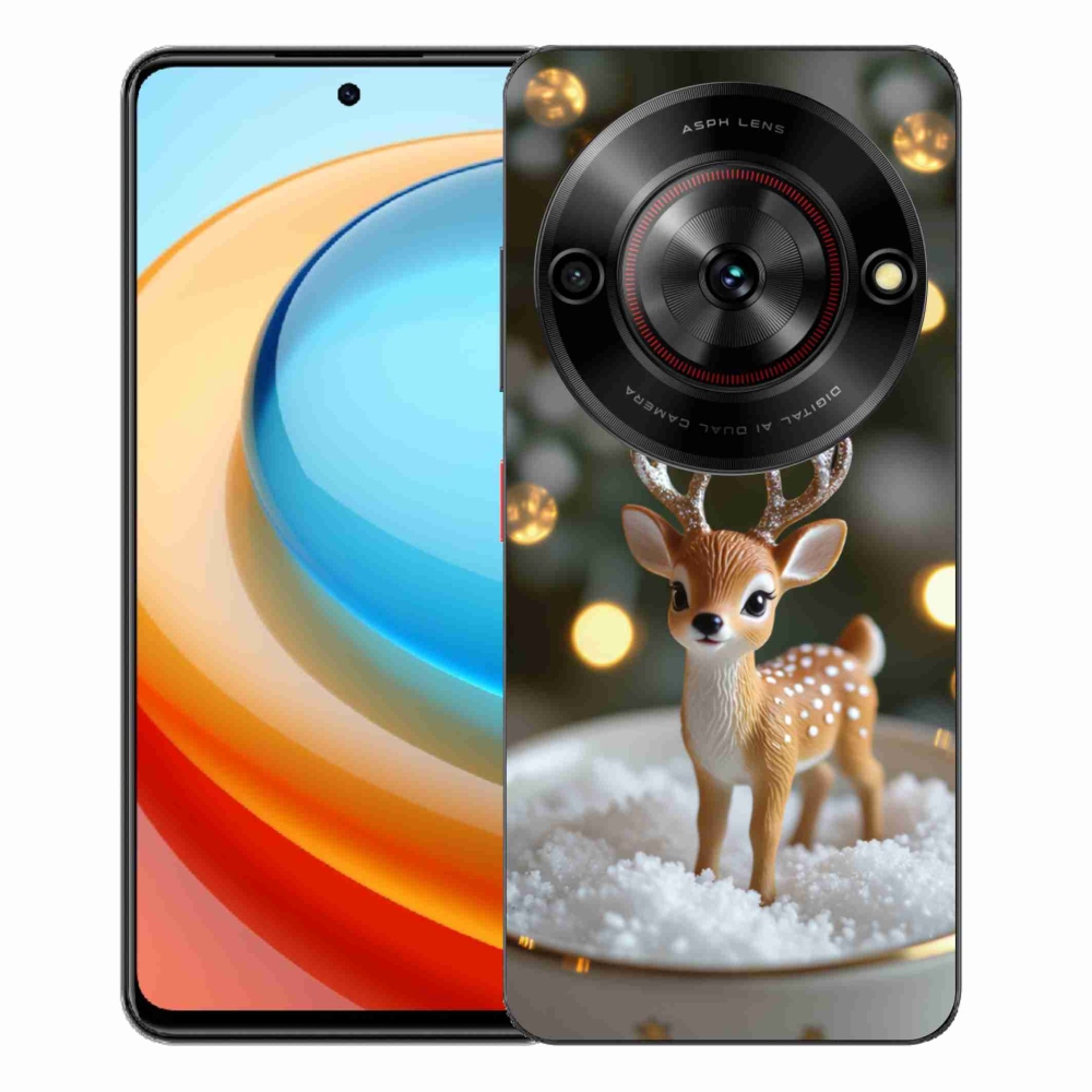ZTE Blade A75 zselés tok mmCase - aranyos karácsonyi szarvasok