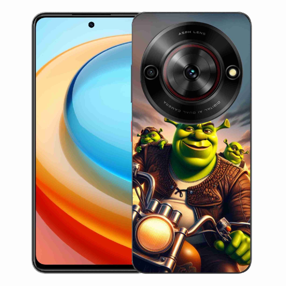 ZTE Blade A75 zselés tok mmCase - Shrek egy motorkerékpáron