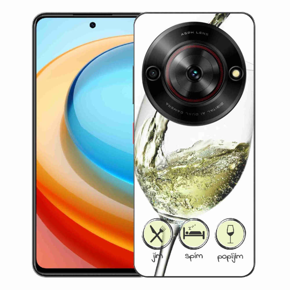 ZTE Blade A75 zselés tok mmCase - borospohár fehér