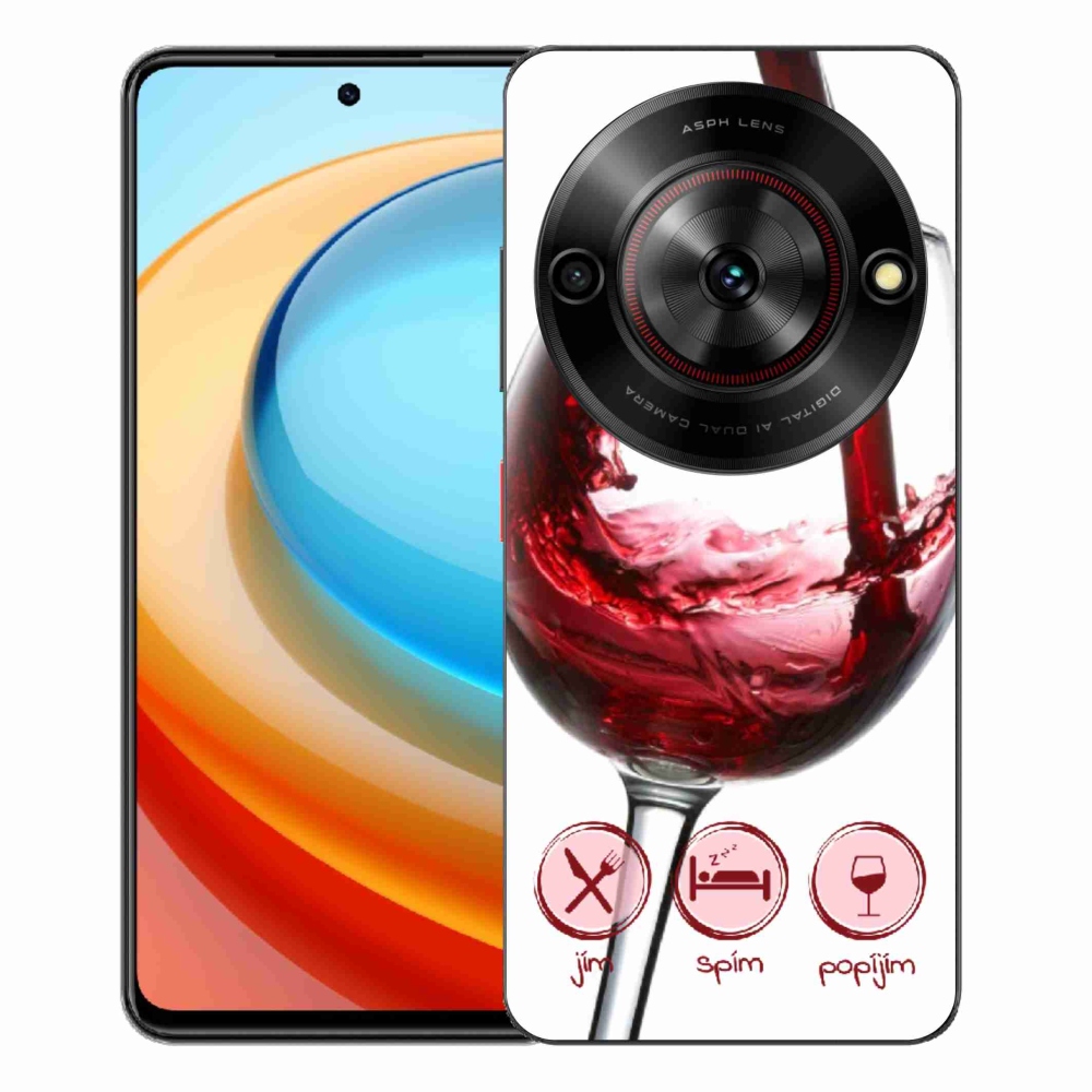 ZTE Blade A75 zselés tok mmCase - borospohár piros