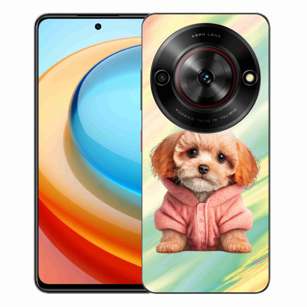 ZTE Blade A75 zselés tok mmCase - pulóveres kiskutya