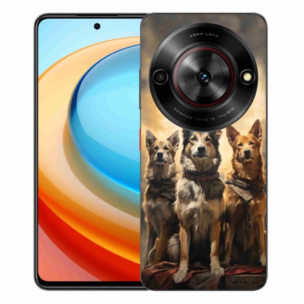 ZTE Blade A75 zselés tok mmCase - három kutya