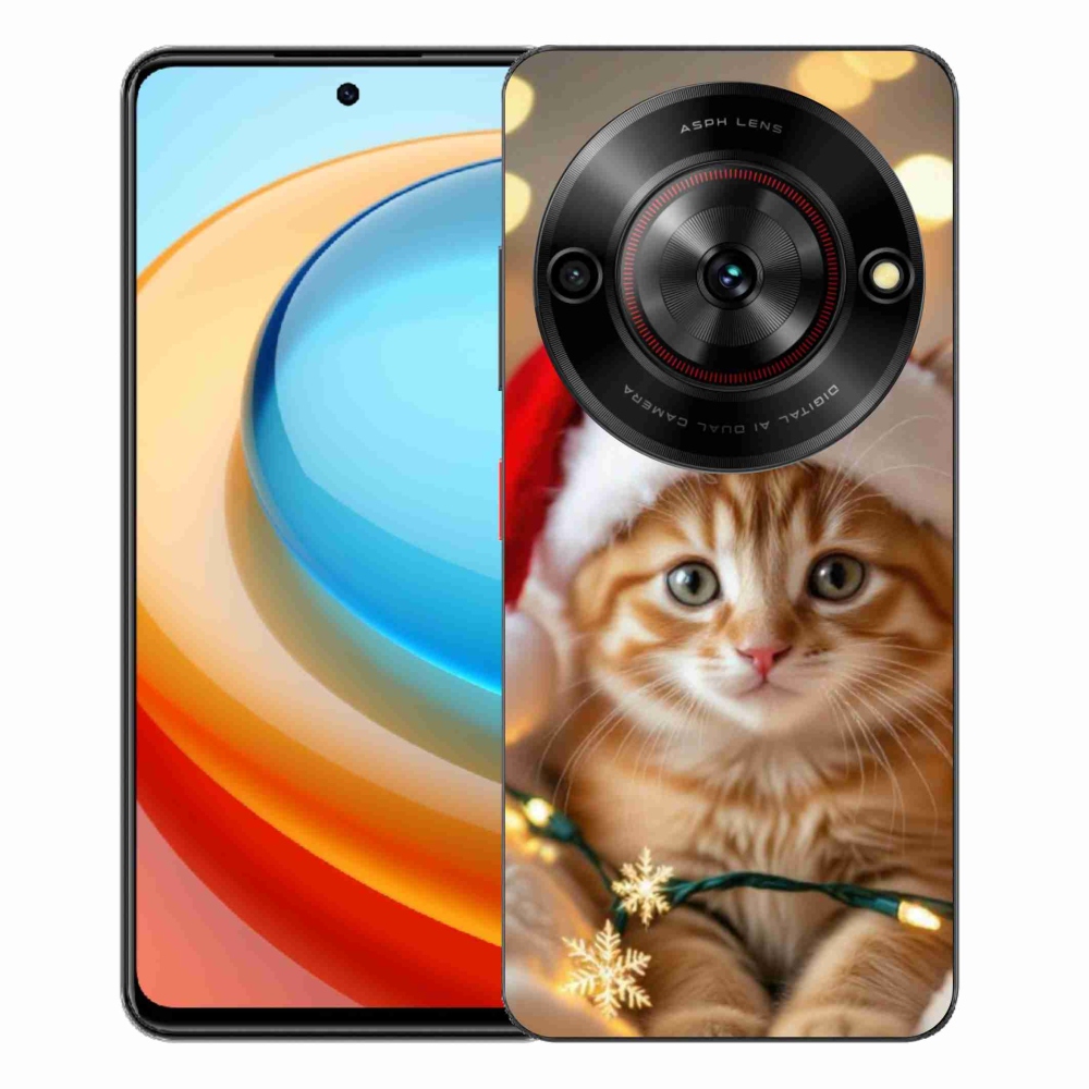 ZTE Blade A75 zselés borítás mmCase - Karácsonyi cica