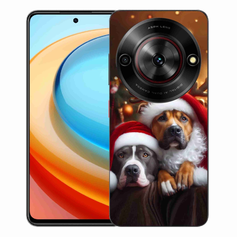 ZTE Blade A75 zselés tok mmCase - Karácsonyi kutyák