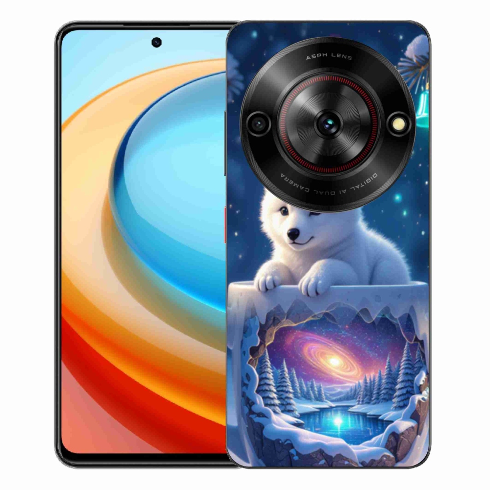 ZTE Blade A75 zselés tok mmCase - Karácsonyi kölyökkutyakölyök
