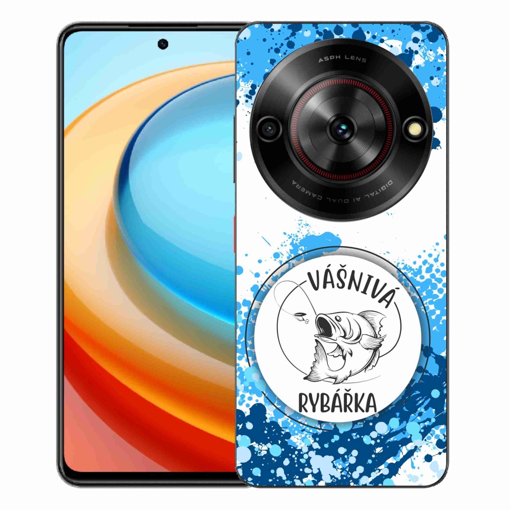 ZTE Blade A75 zselés borító mmCase - szenvedélyes halásznő fehér háttérrel