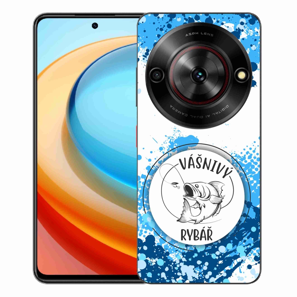 ZTE Blade A75 zselés tok mmCase - szenvedélyes halász fehér háttérrel