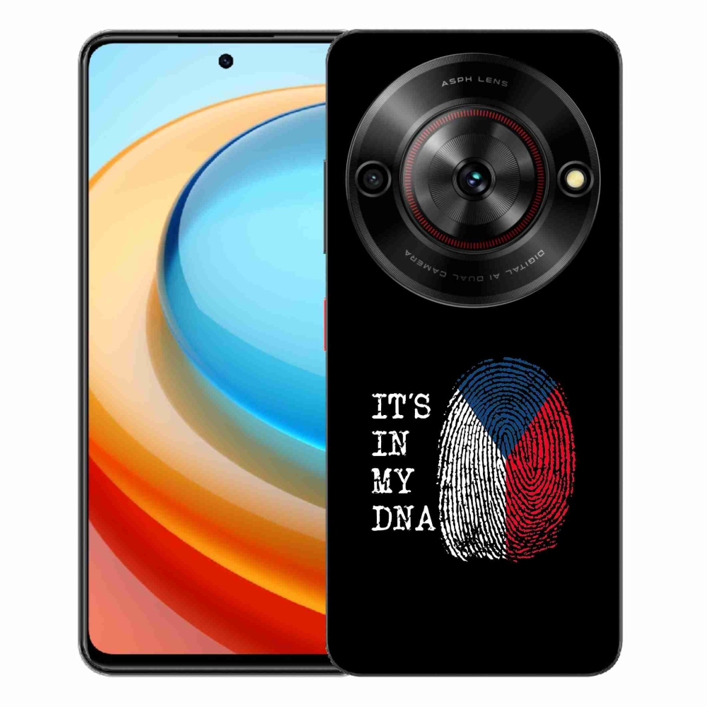 ZTE Blade A75 zselés borító mmCase - zászlós ujjlenyomat fekete háttérrel