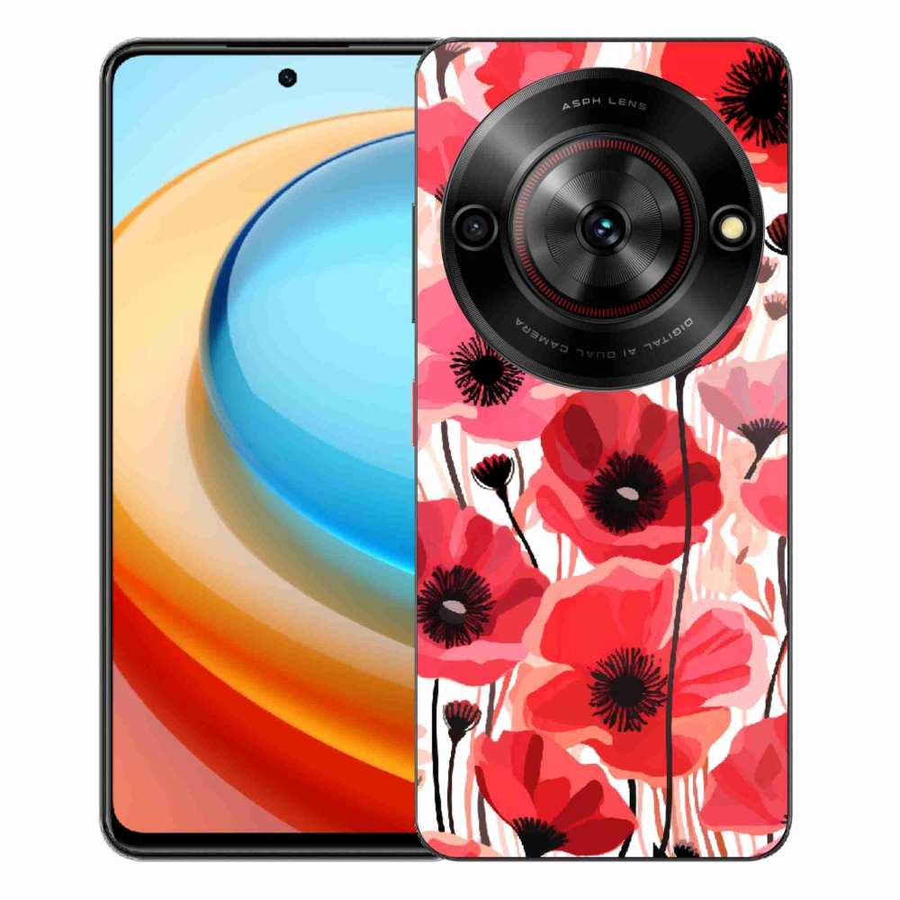 ZTE Blade A75 zselés tok mmCase - mákos 1